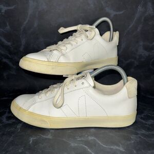 VEJA Esplar White Leather Lace Up Casual Sneakers Shoes Women’s Size 7